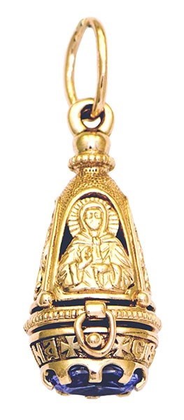 Ладанка золотая с Матроной Московской фианиты 4.43 гр 226870 - фото 10347