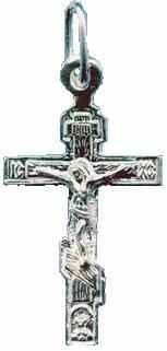 Крест серебрянный, с корундами, Эпифания, 0.65 гр. 226564