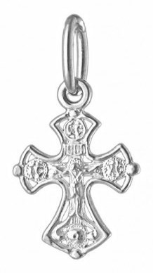 Крест серебрянный, с корундами, коллекция "Иваново", 0.56 гр. 226555
