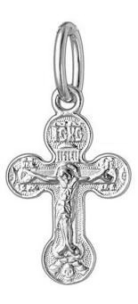 Крест серебрянный, с корундами, коллекция "Иваново", 0.69 гр. 226532