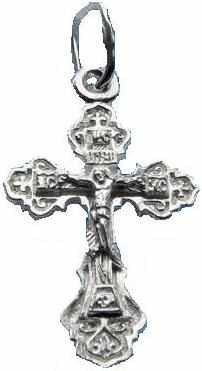 Крест серебрянный, с корундами, Эпифания, 0.82 гр. 226520