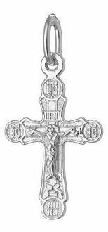 Крест серебрянный, с корундами, коллекция "Иваново", 0.73 гр. 226501