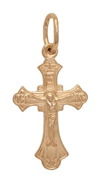 Крест серебряный позолоченный (красный) 0.87 гр. 226335