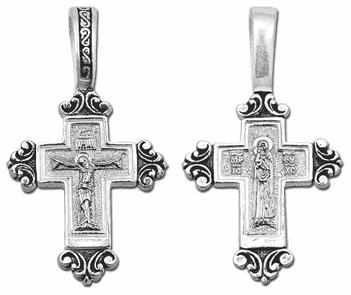 Крест серебряный черненый 1.45 гр. 226303