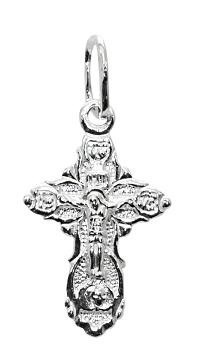 Крест серебрянный, с корундами, Царь Славы, 0.75 гр. 226306