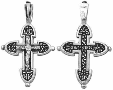 Крест серебряный черненый 1.42 гр. 226313