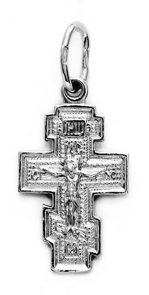 Крест серебрянный, с корундами, коллекция "Иваново", 1.04 гр. 226288
