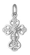 Крест серебрянный, с корундами, коллекция "Иваново", 1.07 гр. 226263