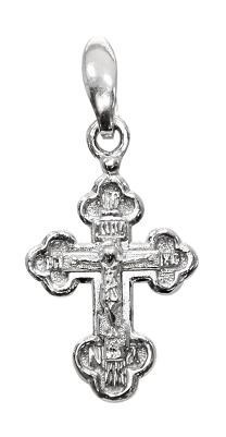 Крест серебрянный, с корундами, Царь Славы, 1.09 гр. 226214