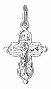 Крест серебрянный, с корундами, коллекция "Иваново", 1.40 гр. 226215
