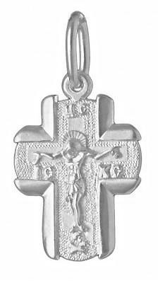 Крест серебрянный, с корундами, коллекция "Иваново", 1.52 гр. 226206