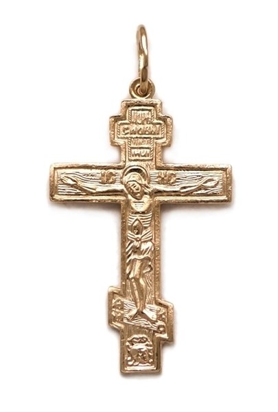 Крест серебряный позолоченный (красный) 1.31 гр. 226144