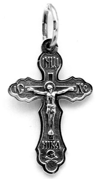 Крест серебряный черненый 1.64 гр. 226127