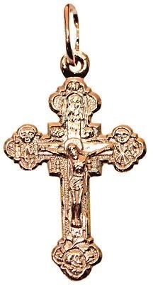 Крест серебряный позолоченный (красный) 1.31 гр. 226120