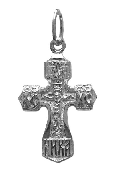 Крест серебрянный, с корундами, Эпифания, 1.78 гр. 226118