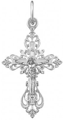 Крест серебрянный, с корундами, коллекция "Иваново", 1.56 гр. 226077