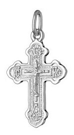 Крест серебрянный, с корундами, коллекция "Иваново", 1.63 гр. 225969