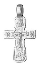 Крест серебрянный, с корундами, коллекция "Иваново", 2.12 гр. 225938
