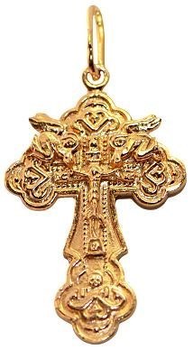 Крест серебряный позолоченный (красный) 1.72 гр. 225927