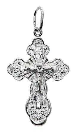 Крест серебрянный, с корундами, Царь Славы, 1.45 гр. 225924