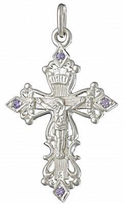 Крест серебрянный, с корундами, коллекция "Иваново", 2.64 гр. 225922