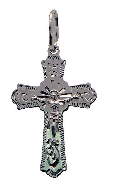 Крест серебряный прочный 2.11 гр. 225784