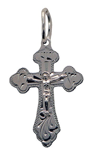 Крест серебряный прочный 2.29 гр. 225721