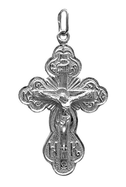 Крест серебрянный, с корундами, Эпифания, 3.34 гр. 225697