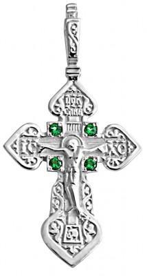 Крест серебрянный, с корундами, коллекция "Иваново", 3.61 гр. 225615