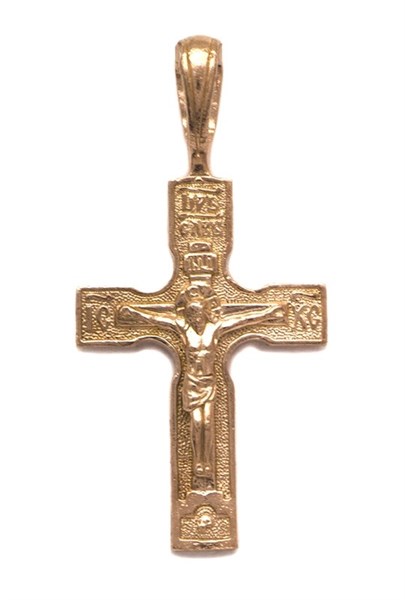 Крест серебряный позолоченный (красный) 3.19 гр. 225581