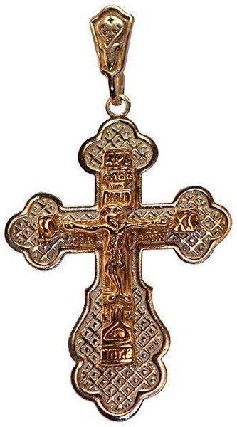 Крест серебряный позолоченный (красный) 5.67 гр. 225267