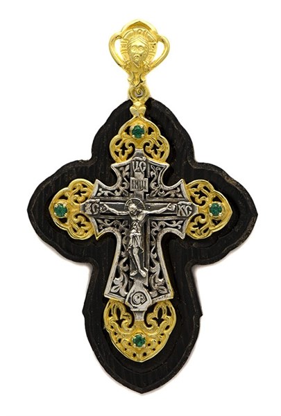 Крест серебрянный, с корундами, Духовное наследие, 11.19 гр. 224913