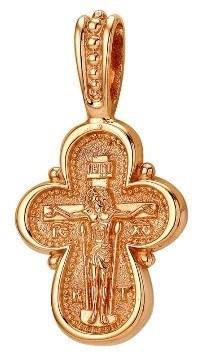Крест золотой Покров Пресвятой Богородицы 3.29 гр. 224777 - фото 13955