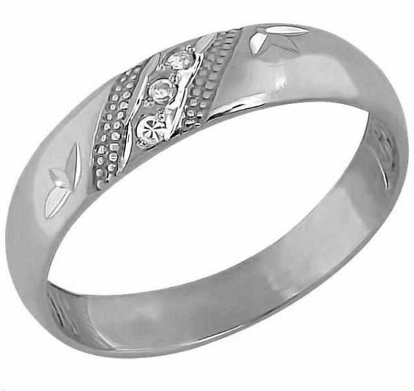 Кольцо серебряное с фианитами Матрона Московская с молитвой от 1.41 гр. 224644