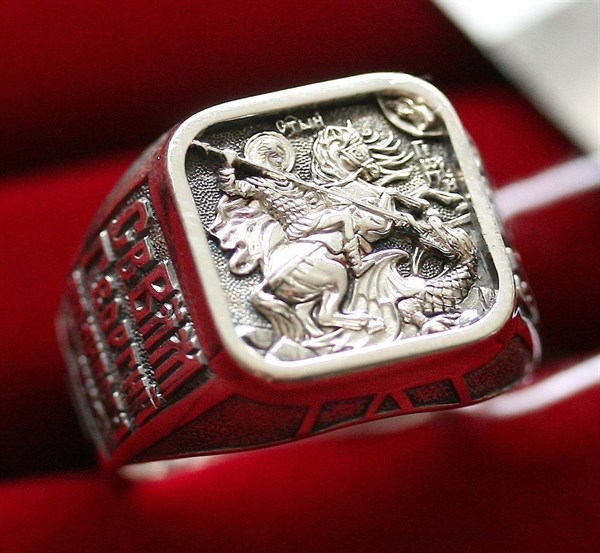 Кольцо серебряное мужское черненое от 7.38 гр. 224518