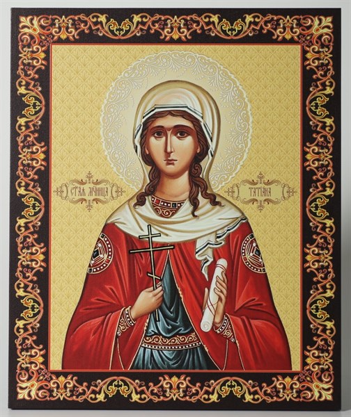 Икона на дереве 33х40 объемная Татьяна 238496