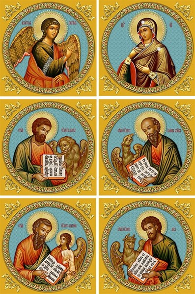 Икона на Царские врата 30х30 фото на пластике объемная (комплект 6шт.) 238428 - фото 15187