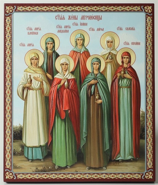 Икона на дереве 22х26 объёмная Жены Мироносицы 238416 - фото 15199