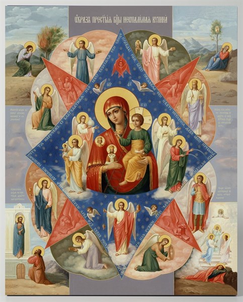 Икона на дереве 40х50 объемная Неопалимая Купина 238380