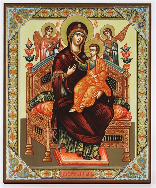 Икона на дереве 33х40 объемная Всецарица 238359