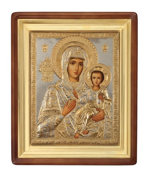 Икона живописная в киоте 90х115 Смоленская Божья Матерь 237262 - фото 15779