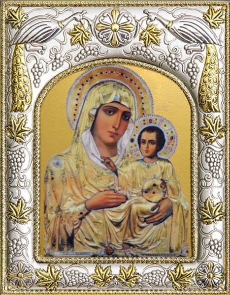 Икона освященная Божьей Матери Иерусалимская 14х18 см 240091 - фото 17632