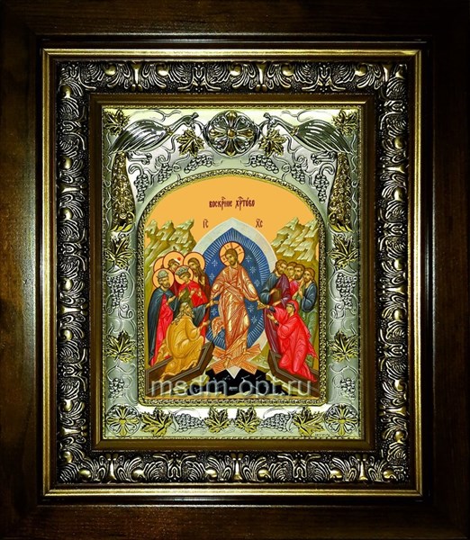 Икона освященная Воскресение Христово в киоте 20х24 см 239885