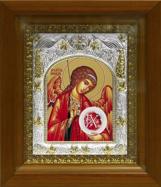 Икона освященная Михаил Архангел в киоте 20х24 см 239870 - фото 18207