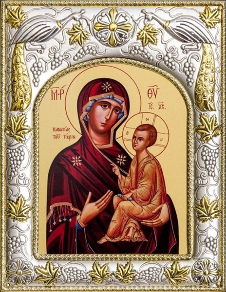 Икона освященная Тихвинская икона Божией Матери 14х18 см 240155 - фото 18370