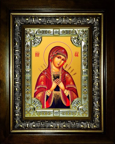 Икона освященная Семистрельная 24х30 см 240181