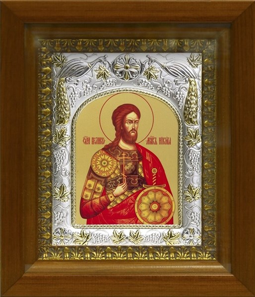 Икона освященная Никита мученик в киоте 20х24 см 239594 - фото 18701