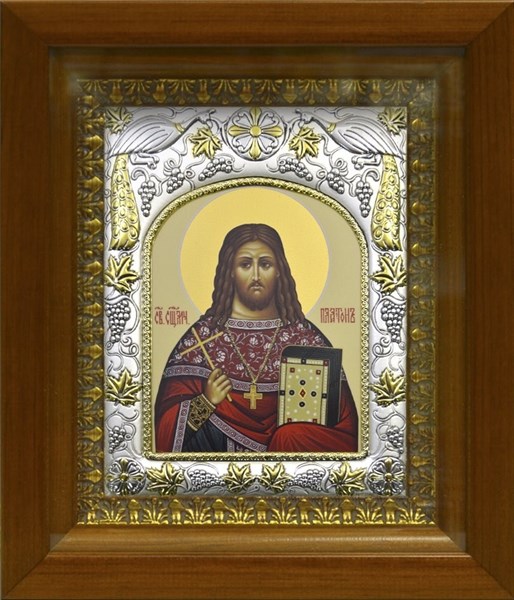 Икона освященная Платон священномученик в киоте 20х24 см 239598 - фото 18713