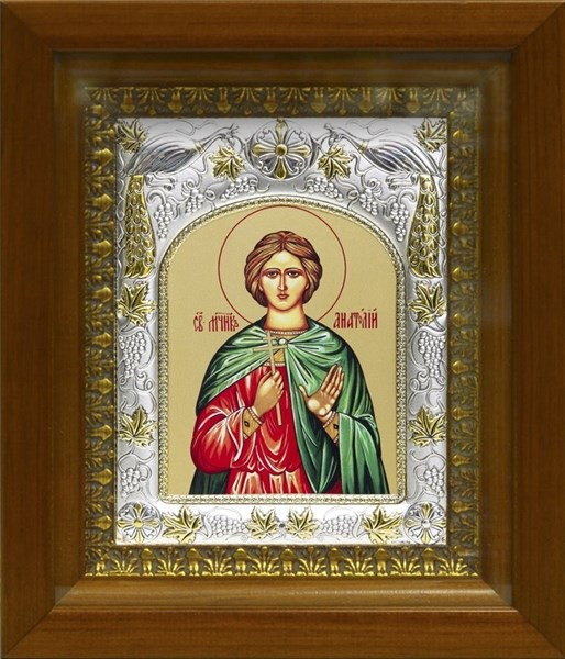 Икона освященная Анатолий Никомедийский мученик киоте 20х24 см 239433 - фото 19367