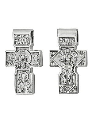 Крестик из серебра без вставок 240675